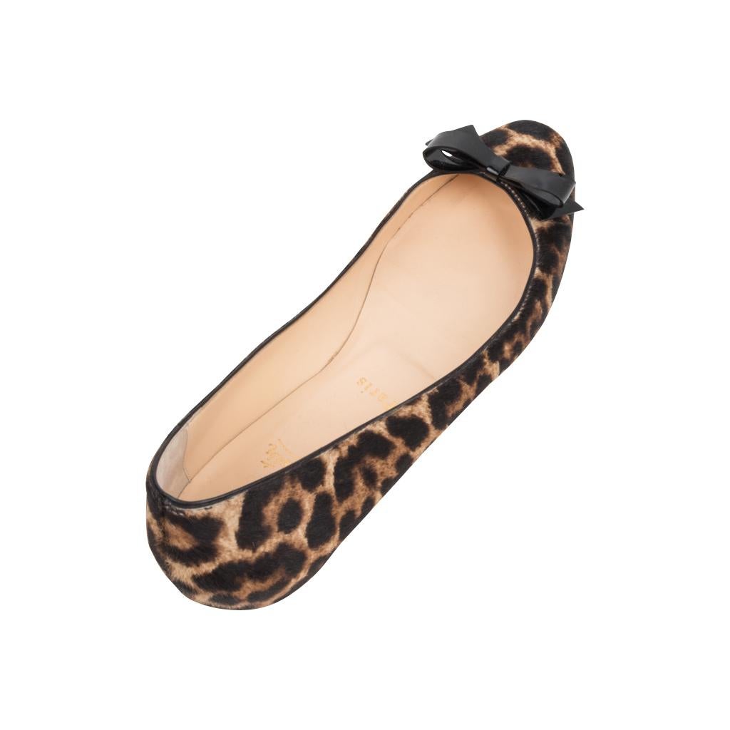 Christian Louboutin Shoe Ballet Flat Leopard Print 39 / 9  3