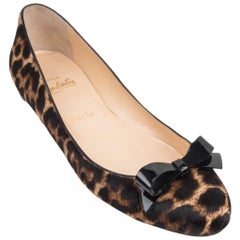 Christian Louboutin Shoe Ballet Flat Leopard Print 39 / 9