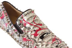 Christian Louboutin Shoe Snakeskin Graffiti Pik Boat Sneakers 35 / 5