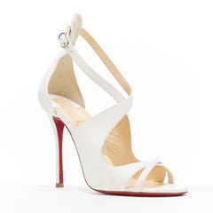CHRISTIAN LOUBOUTIN silver glitter round toe simple mid heel pump EU36