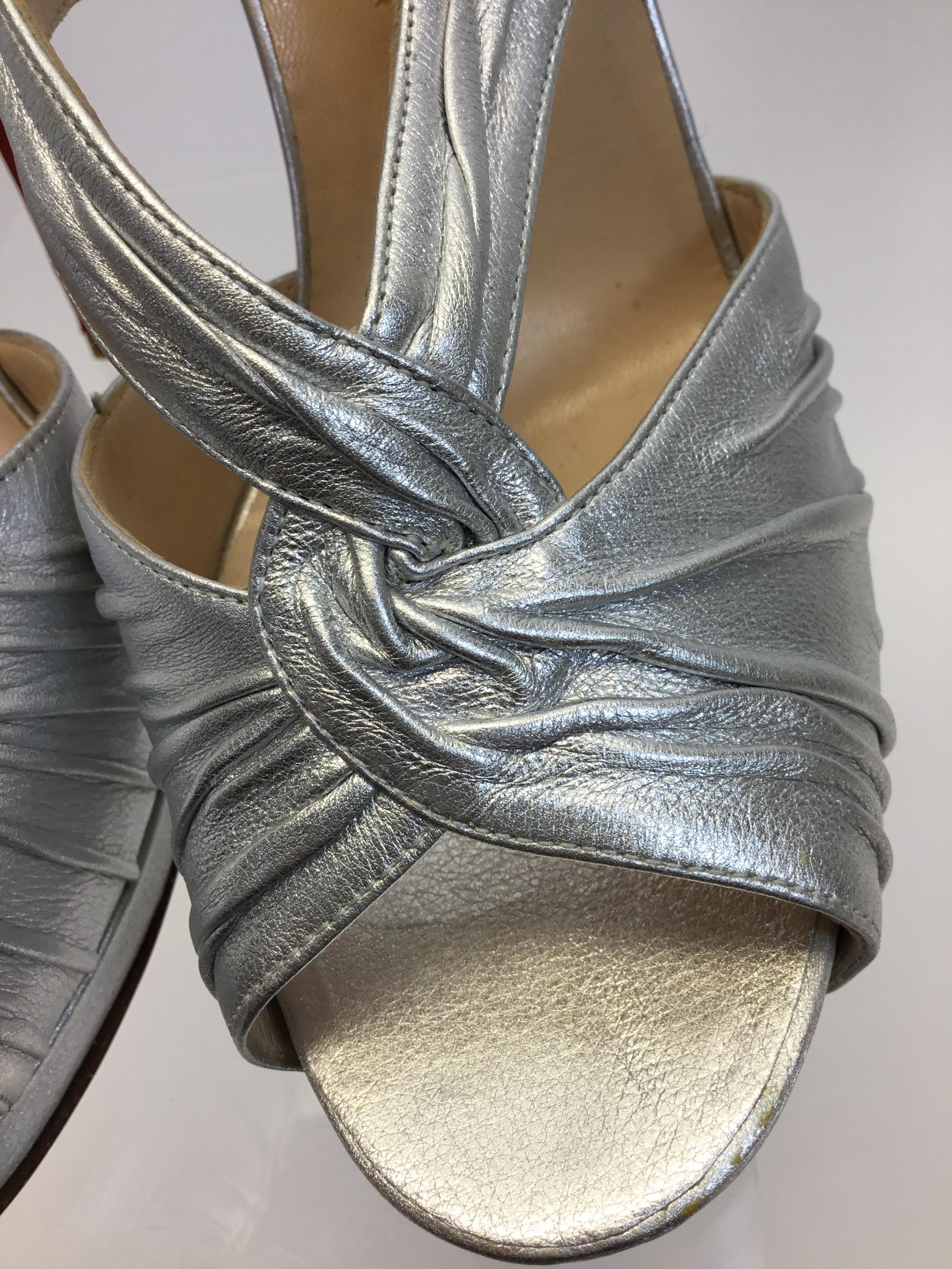 Christian Louboutin Silver Heels For Sale 1