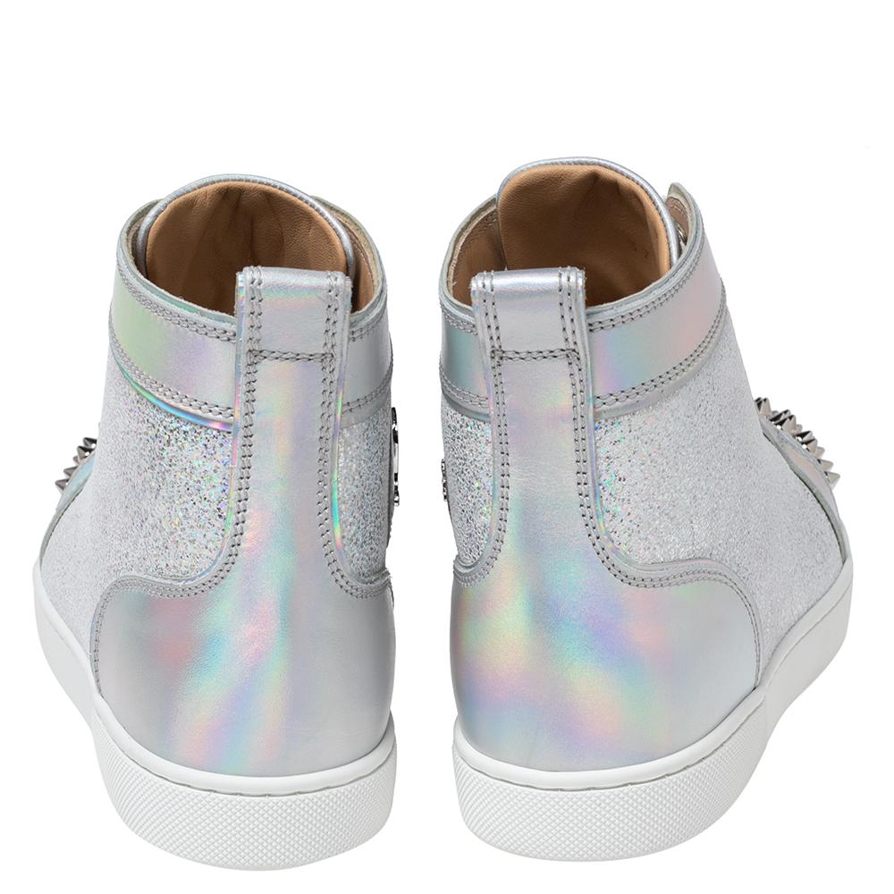 christian louboutin black louis spikes sneakers