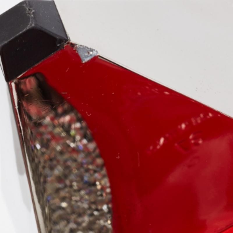 Christian Louboutin Pumps Galaxister Strass in camoscio argento misura 37 in vendita 2