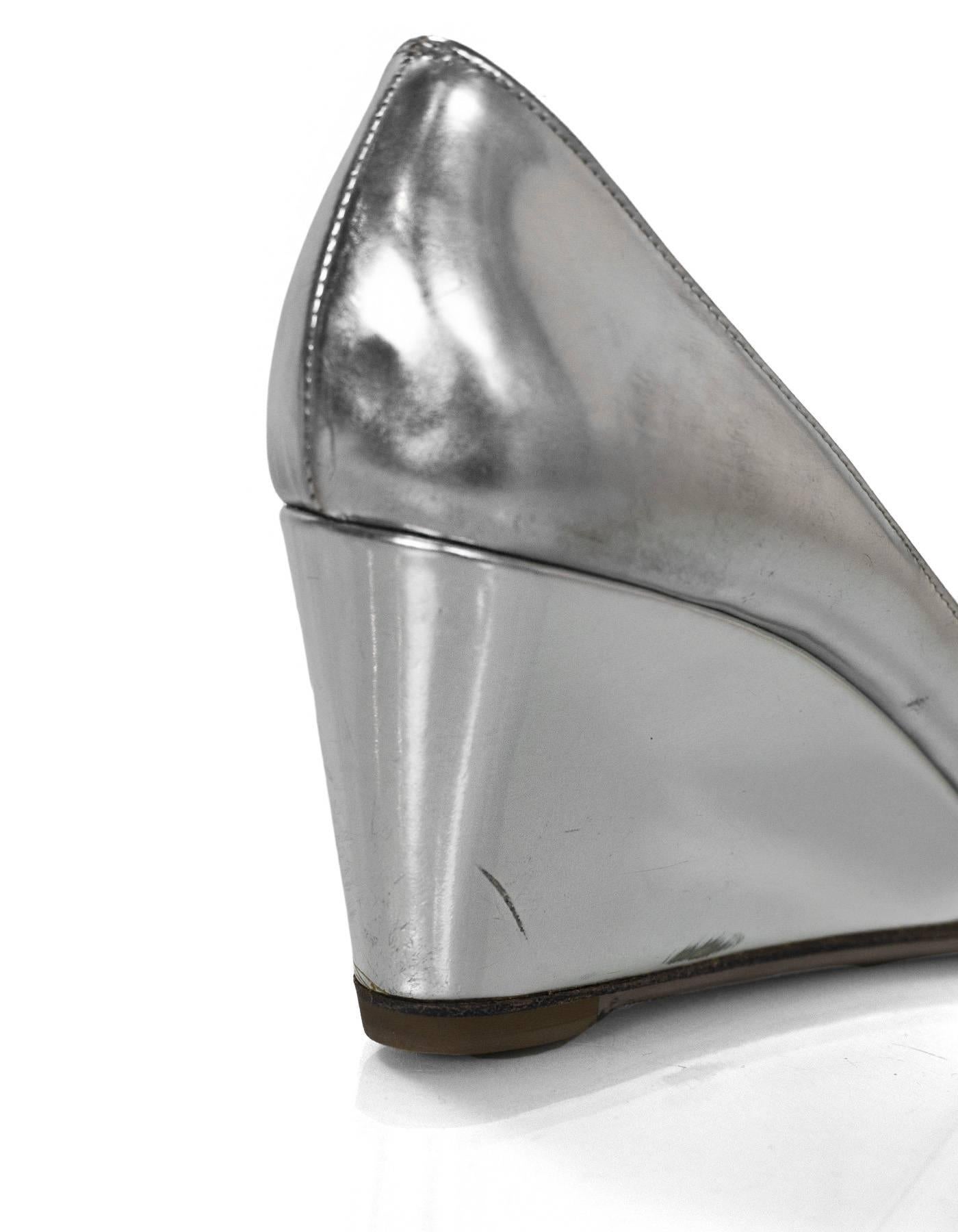 silver louboutin wedges