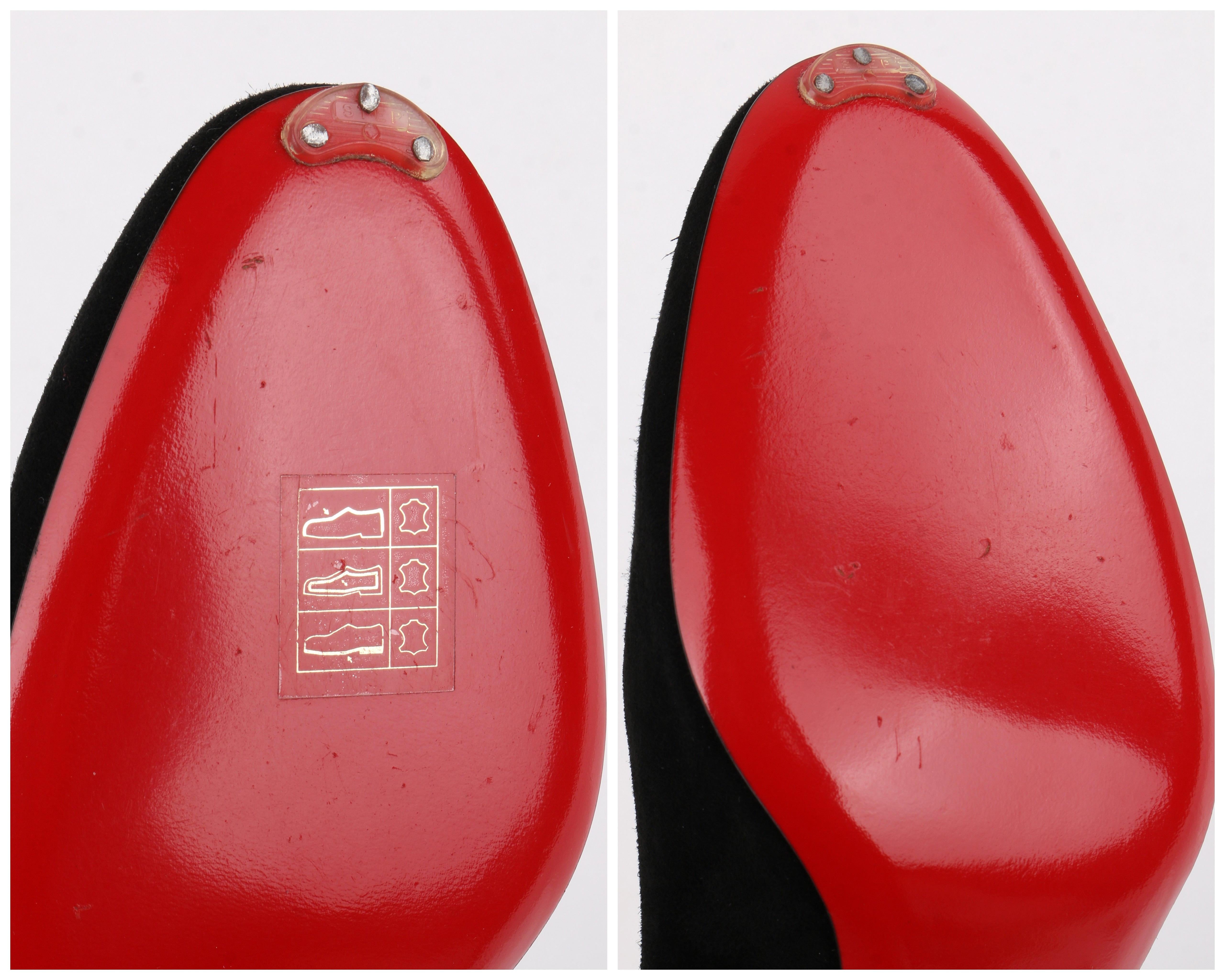 CHRISTIAN LOUBOUTIN “Simple Pump 70” Black Suede Leather Classic Pump NIB 4