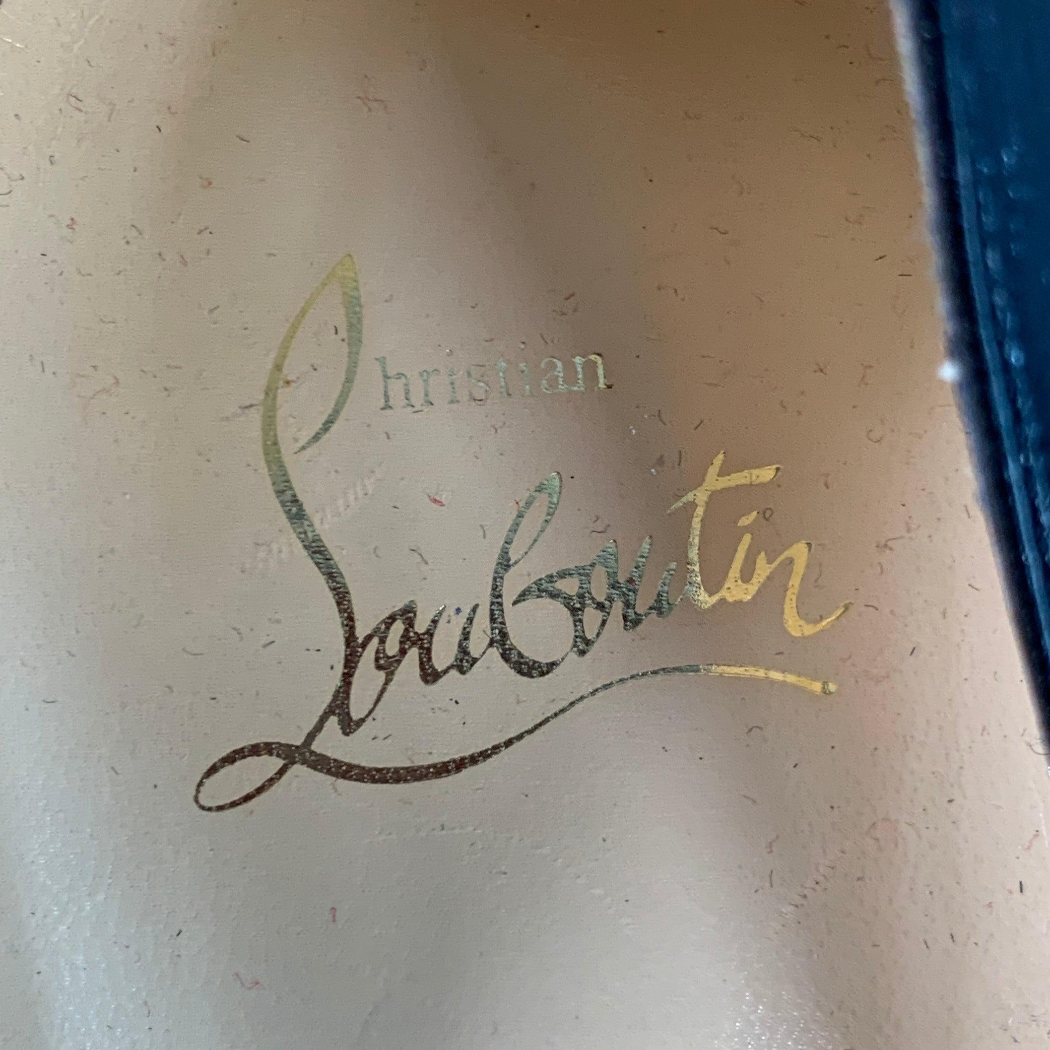 CHRISTIAN LOUBOUTIN Taglia 10 Rolando, pompe in pelle nera con plateau nascosto in vendita 2