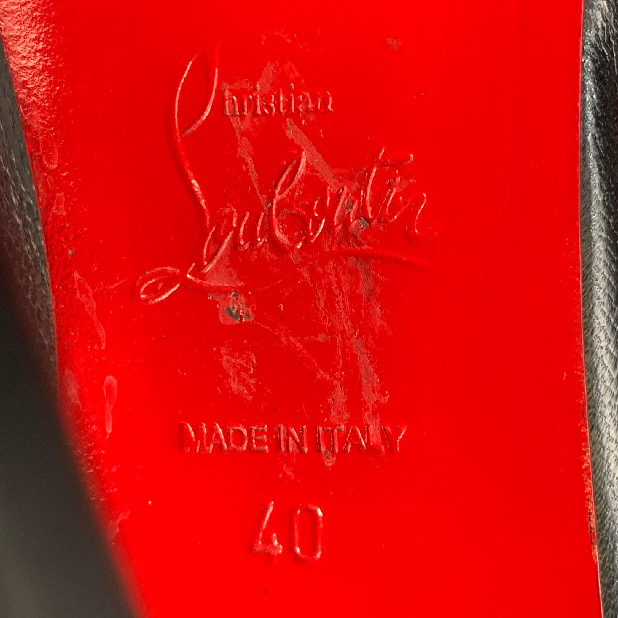 CHRISTIAN LOUBOUTIN Taglia 10 Rolando, pompe in pelle nera con plateau nascosto in vendita 3