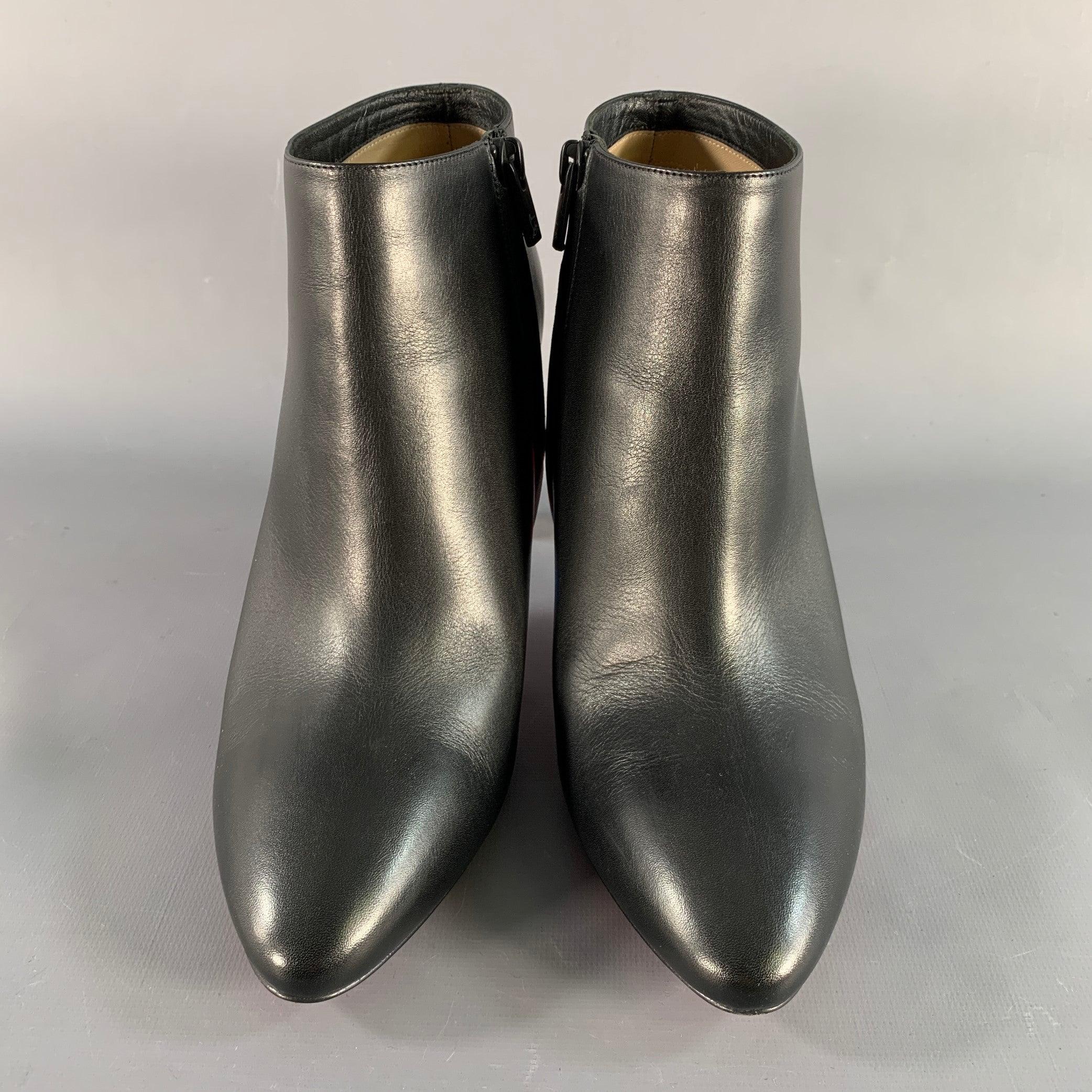 Women's CHRISTIAN LOUBOUTIN Size 11 Black Side Zipper Boots For Sale