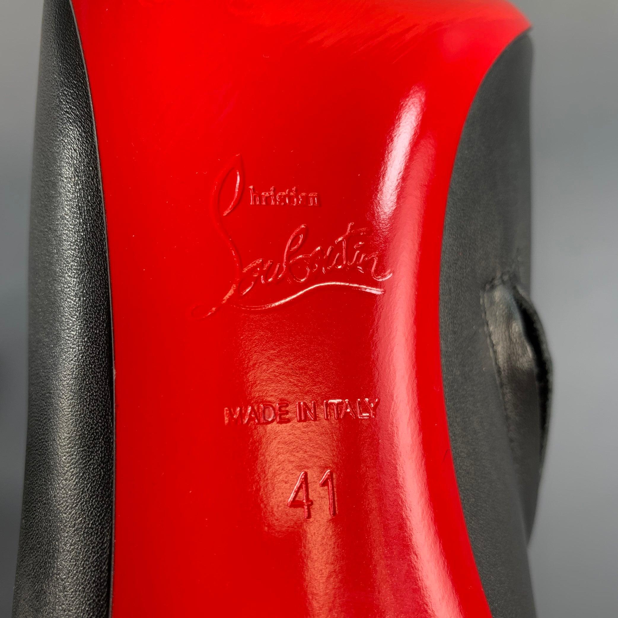 CHRISTIAN LOUBOUTIN Size 11 Black Side Zipper Boots For Sale 4