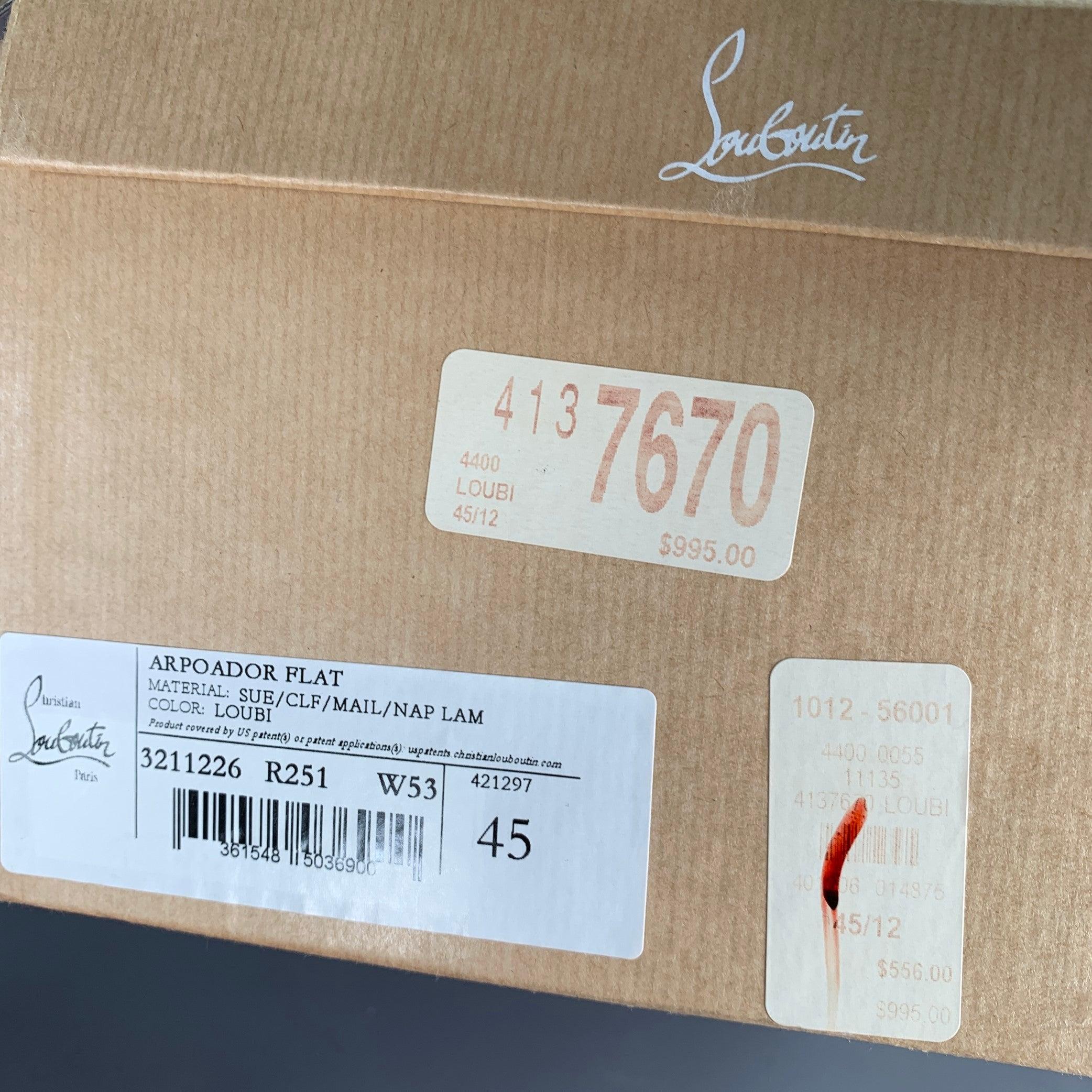 CHRISTIAN LOUBOUTIN Size 11.5 Arpoador Red Suede Low Top Sneakers For Sale 4