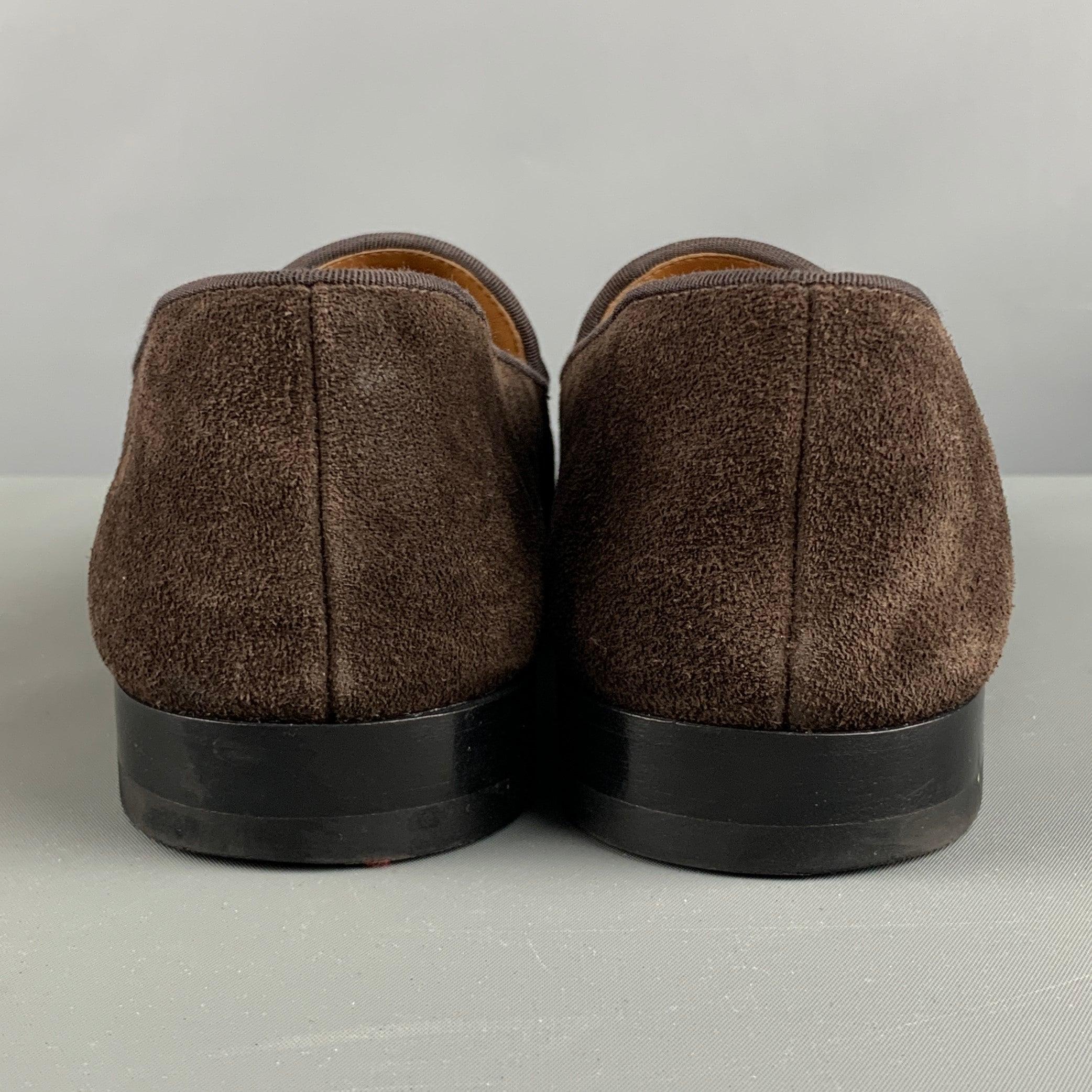 Black CHRISTIAN LOUBOUTIN Size 9 Brown Beige Mixed Materials Woven Tassels Loafers For Sale