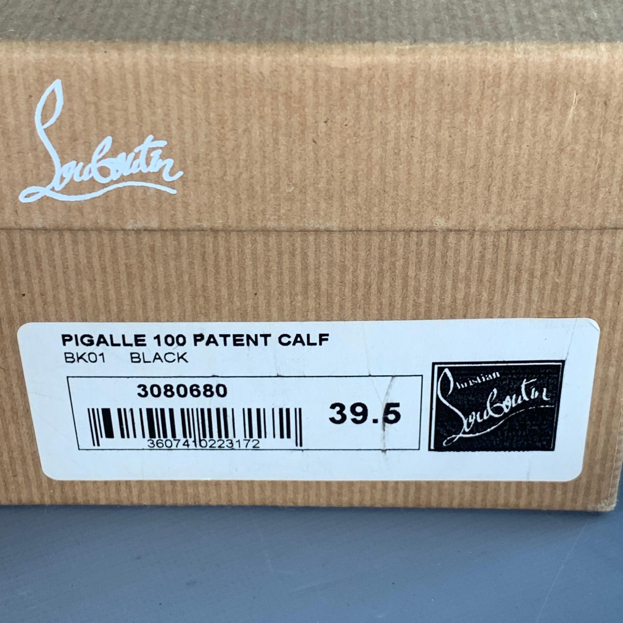 CHRISTIAN LOUBOUTIN Size 9.5 Pigalle Black Red Patent Leather Pointed Toe Pumps in vendita 5