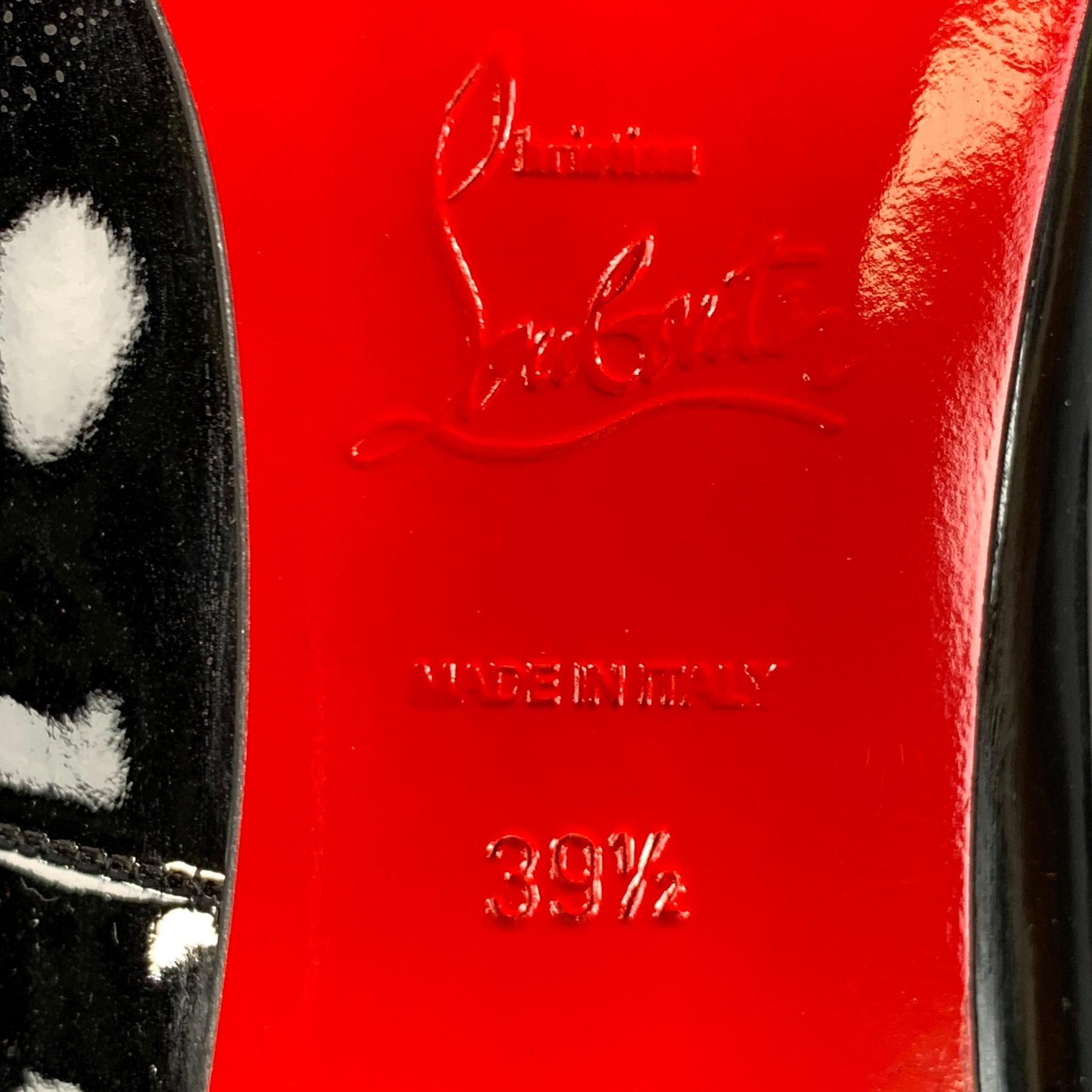CHRISTIAN LOUBOUTIN Size 9.5 Pigalle Black Red Patent Leather Pointed Toe Pumps in vendita 3