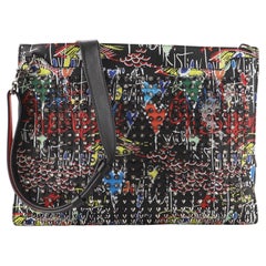 Christian Louboutin Skypouch Umhängetasche aus bedrucktem Leder mit Spikes