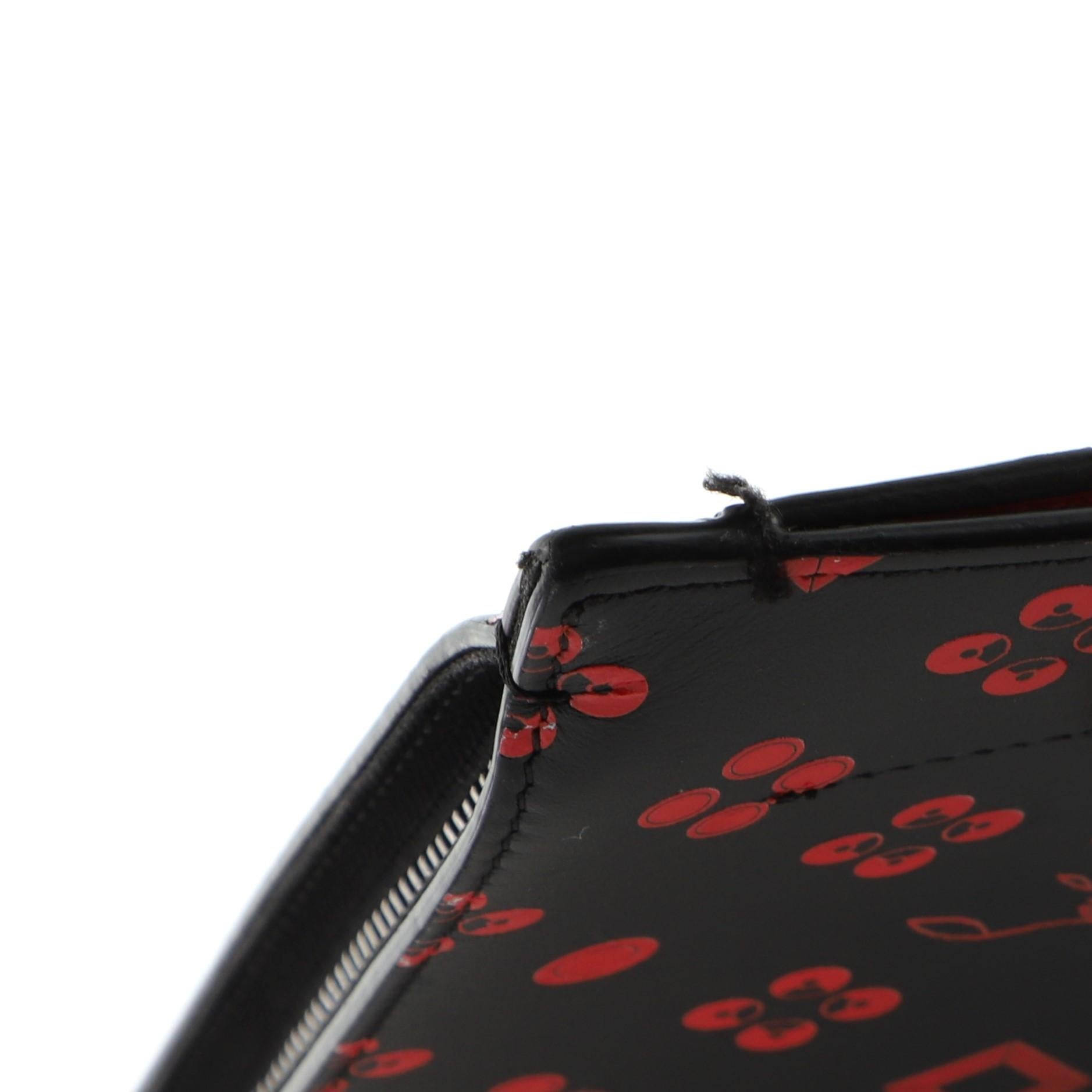 Christian Louboutin Skypouch Wristlet Clutch Degrade Monogram Printed Leather 3