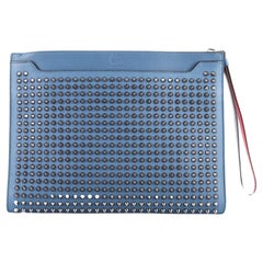 Christian Louboutin Skypouch Wristlet Clutch Spiked Leather