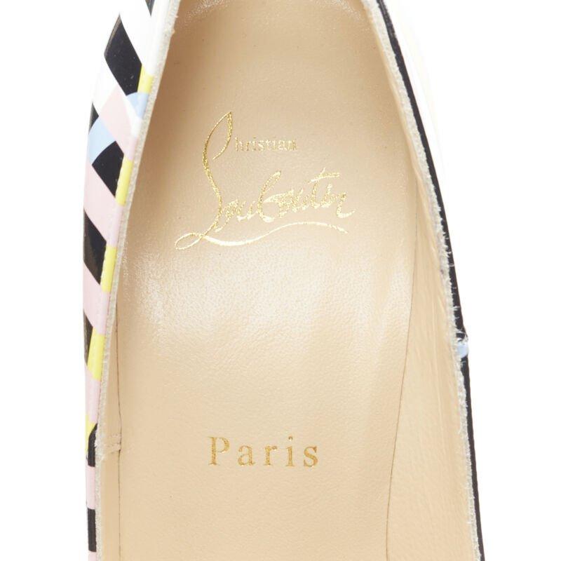 CHRISTIAN LOUBOUTIN So Kate 120 Cinestripes patent stiletto pigalle EU36.5 5