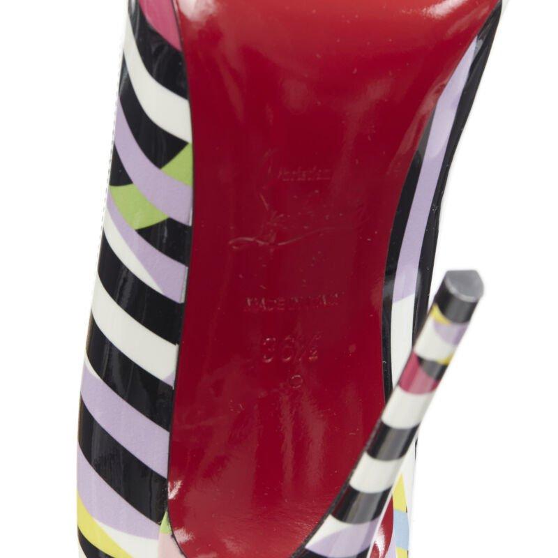 CHRISTIAN LOUBOUTIN So Kate 120 Cinestripes patent stiletto pigalle EU36.5 6