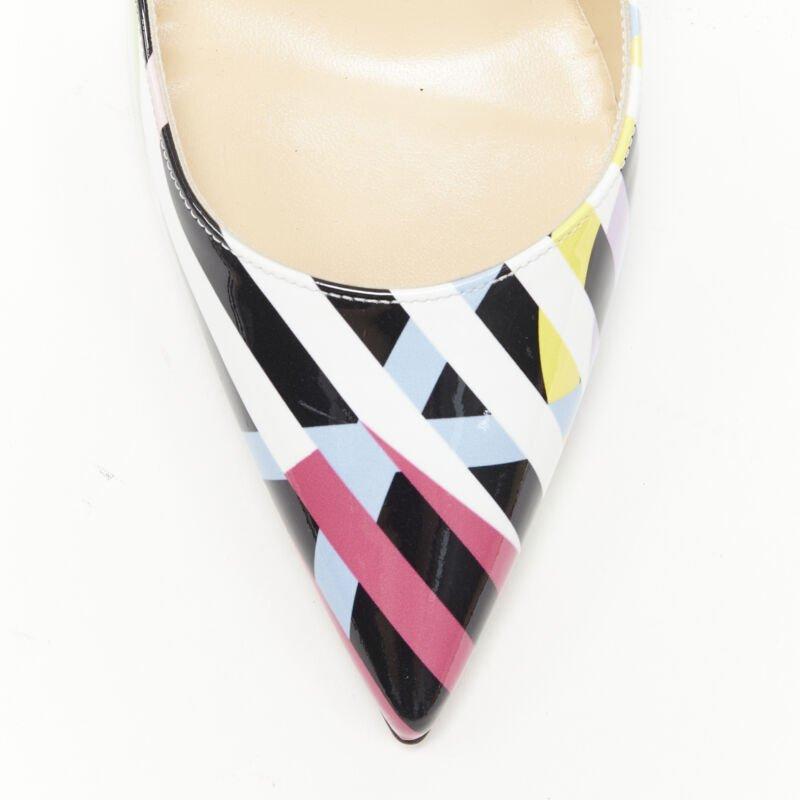 CHRISTIAN LOUBOUTIN So Kate 120 Cinestripes patent stiletto pigalle EU36.5 2