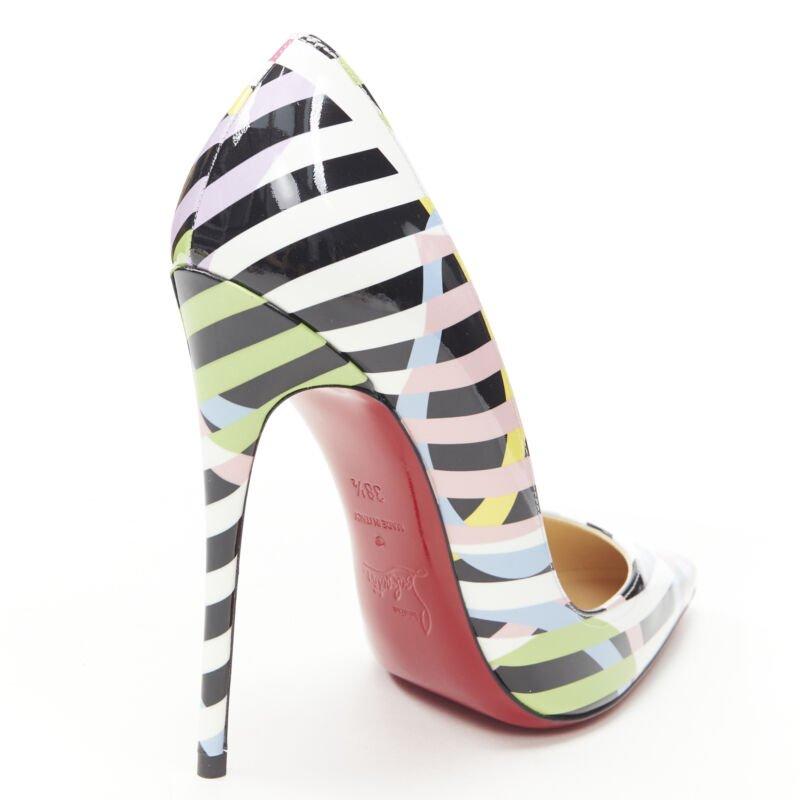 CHRISTIAN LOUBOUTIN So Kate 120 Cinestripes patent stiletto pigalle EU36.5 4