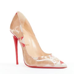 CHRISTIAN LOUBOUTIN So Kate 120 Loubi Kraft laminated PVC stiletto pumps EU38