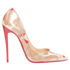 CHRISTIAN LOUBOUTIN So Kate 120 Loubi Kraft laminé PVC stiletto pumps EU38