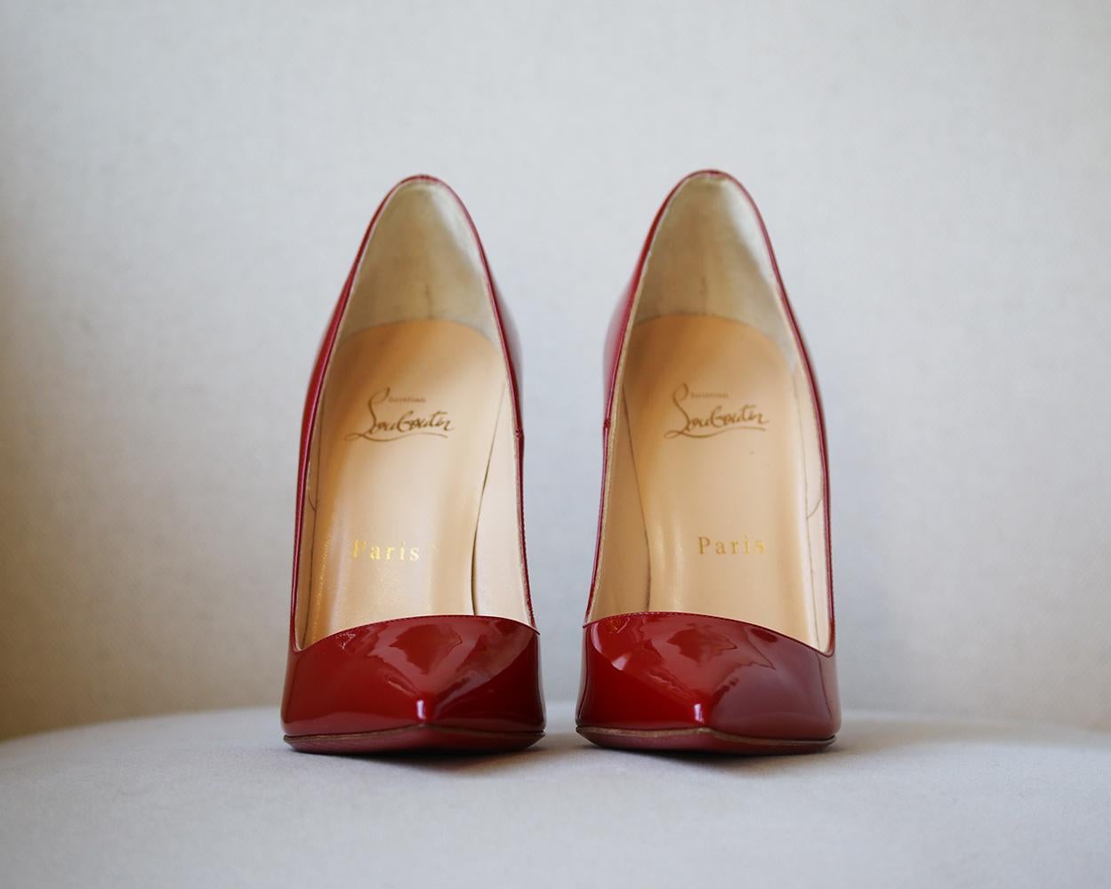 christian louboutin so kate 120 patent leather pumps