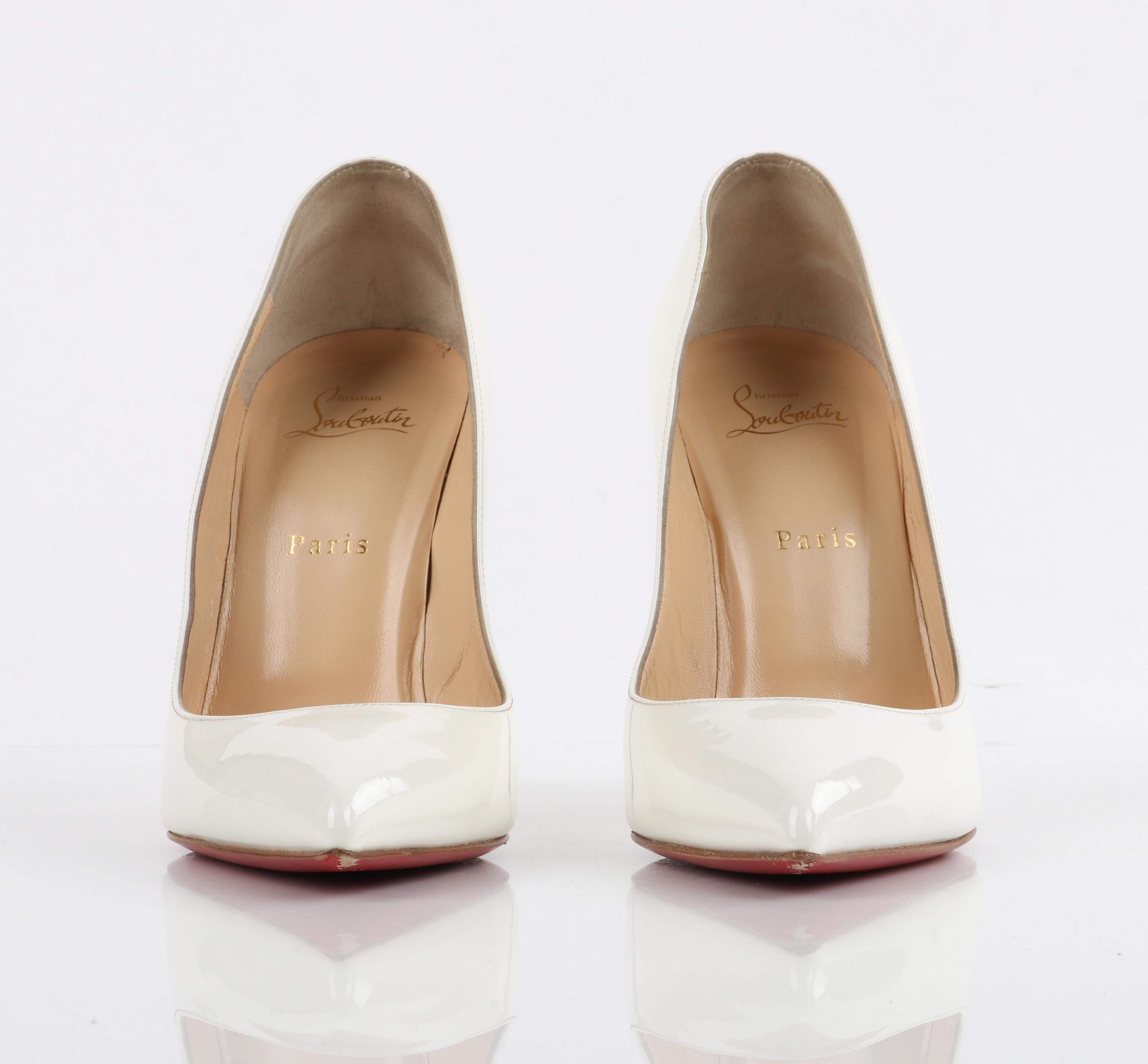 Women's CHRISTIAN LOUBOUTIN “So Kate” 120 White Patent Leather Stiletto High Heel Pumps