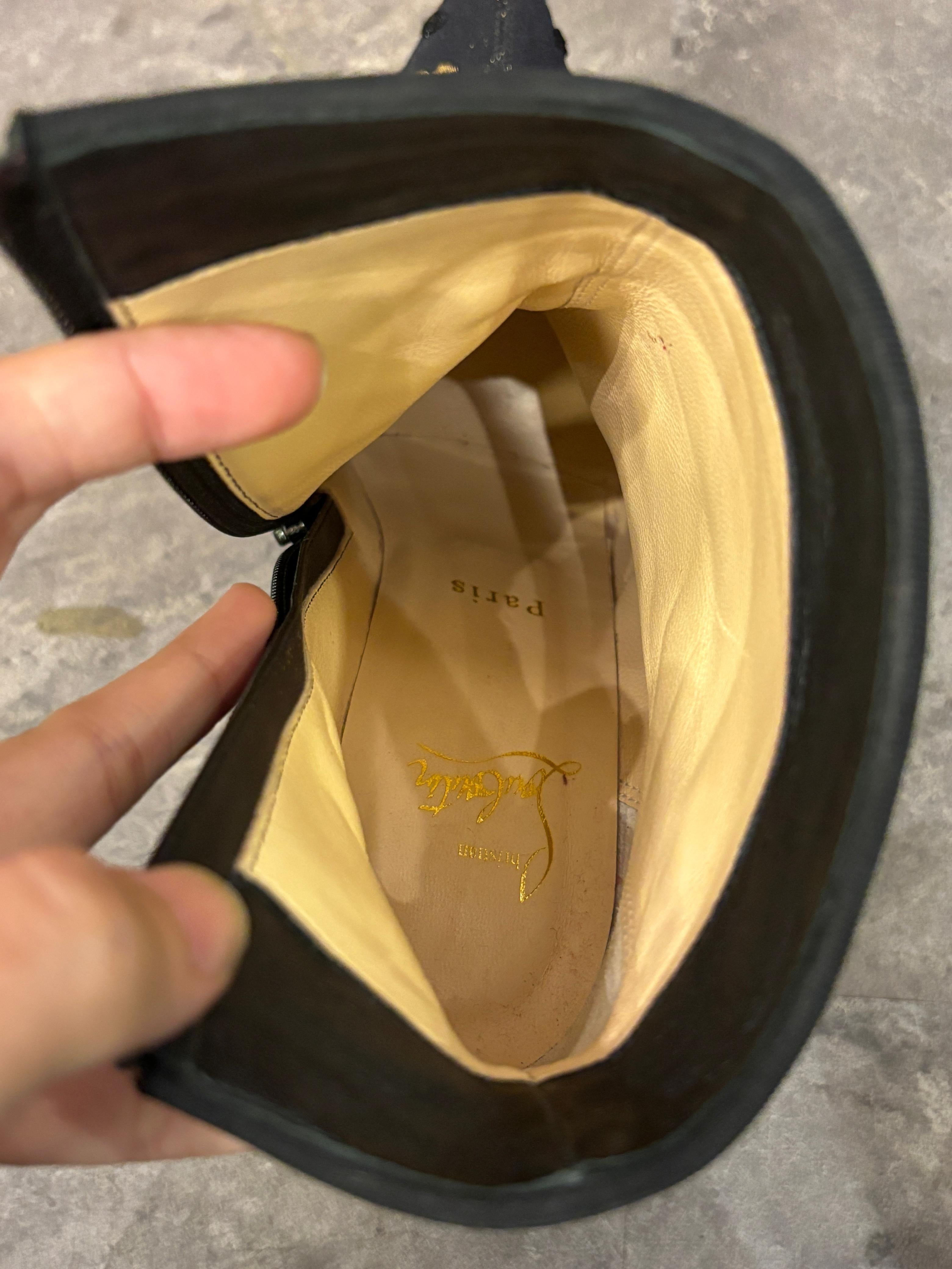 Christian Louboutin So Kate Jacquard Logo 105mm Ankle Bootie For Sale 5