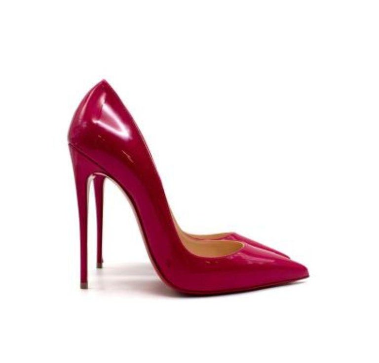 Christian Louboutin So Kate patent rose 120mm pumps For Sale at 1stDibs