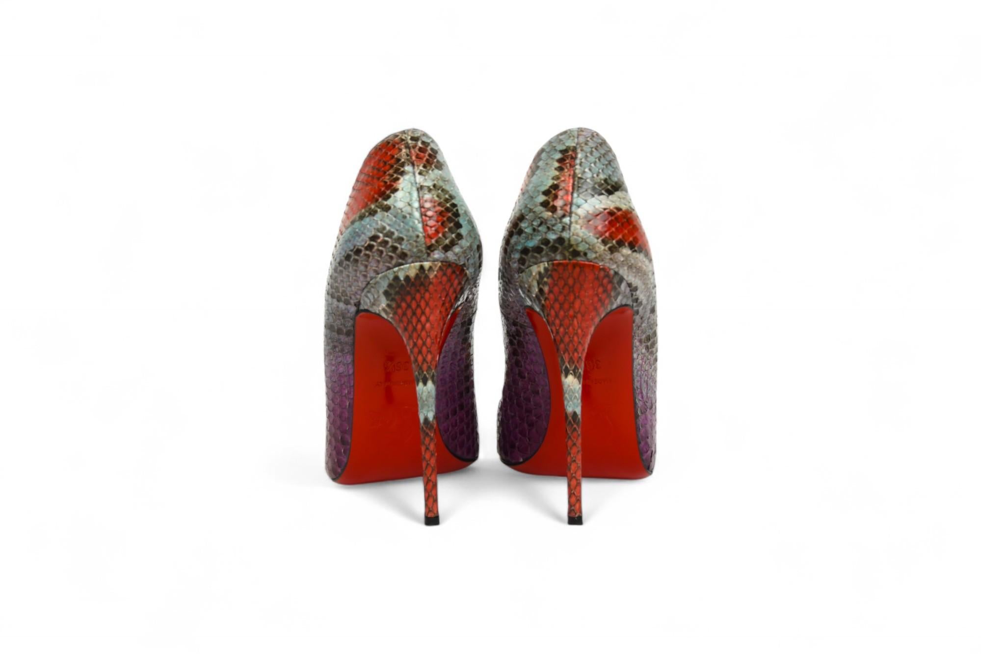 Marrone Christian Louboutin So Kate Watersnake Tacchi  Taglia US 6.5 in vendita