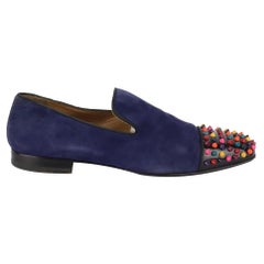 Christian Louboutin Spooky Spiked Suede Loafers EU 44 UK 10 US 11