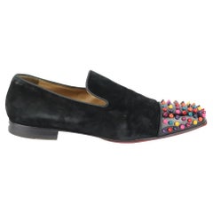 Christian Louboutin Spooky Spiked Suede Loafers EU 44 UK 10 US 11
