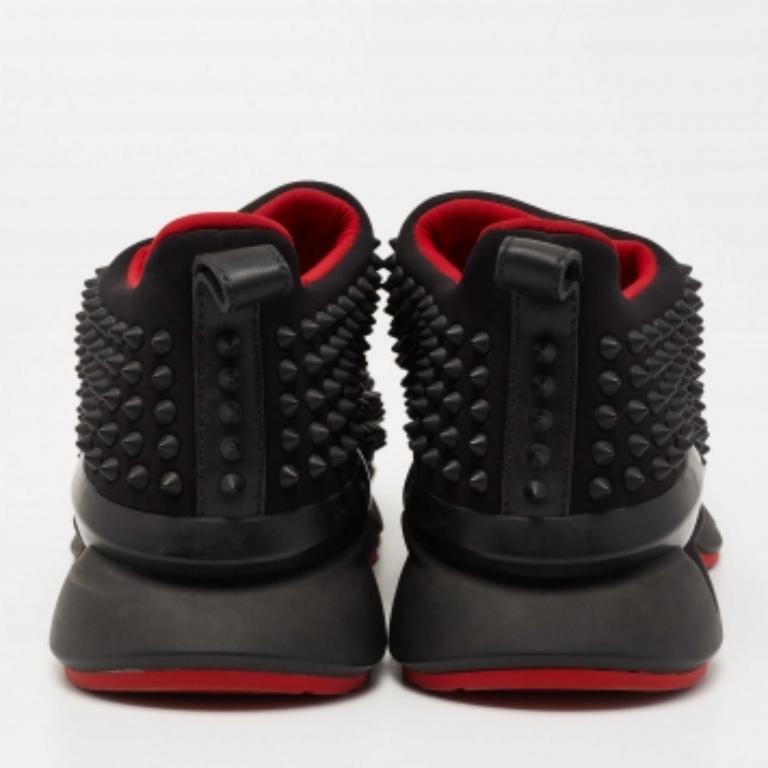 Christian Louboutin Stretch Fabric Spike Sock SlipOn Platform Sneakers Size 40.5 For Sale 1