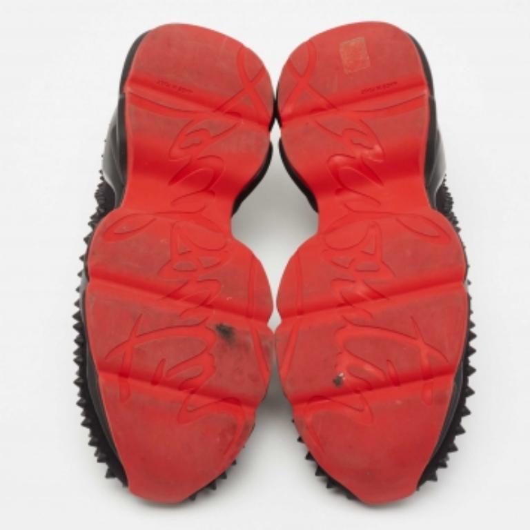 Christian Louboutin Stretch Fabric Spike Sock SlipOn Platform Sneakers Size 40.5 For Sale 2