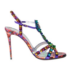 Christian Louboutin Studded Leather Goldora 100 Sandals Size IT 40