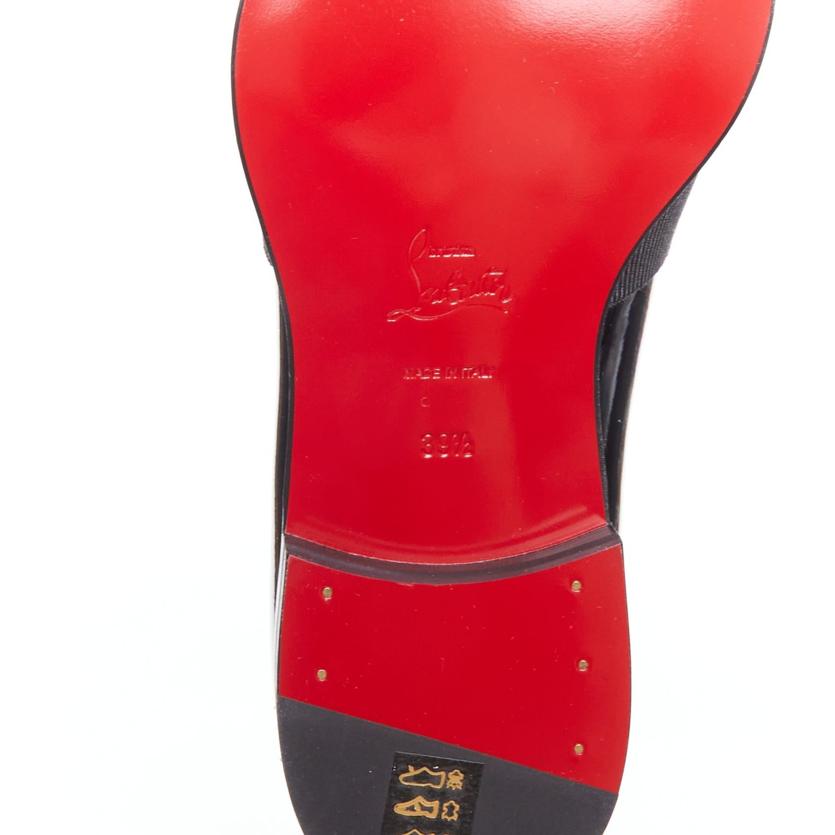 CHRISTIAN LOUBOUTIN Mocasín de vestir Styleeto de charol negro con pajarita EU39.5 en venta 3