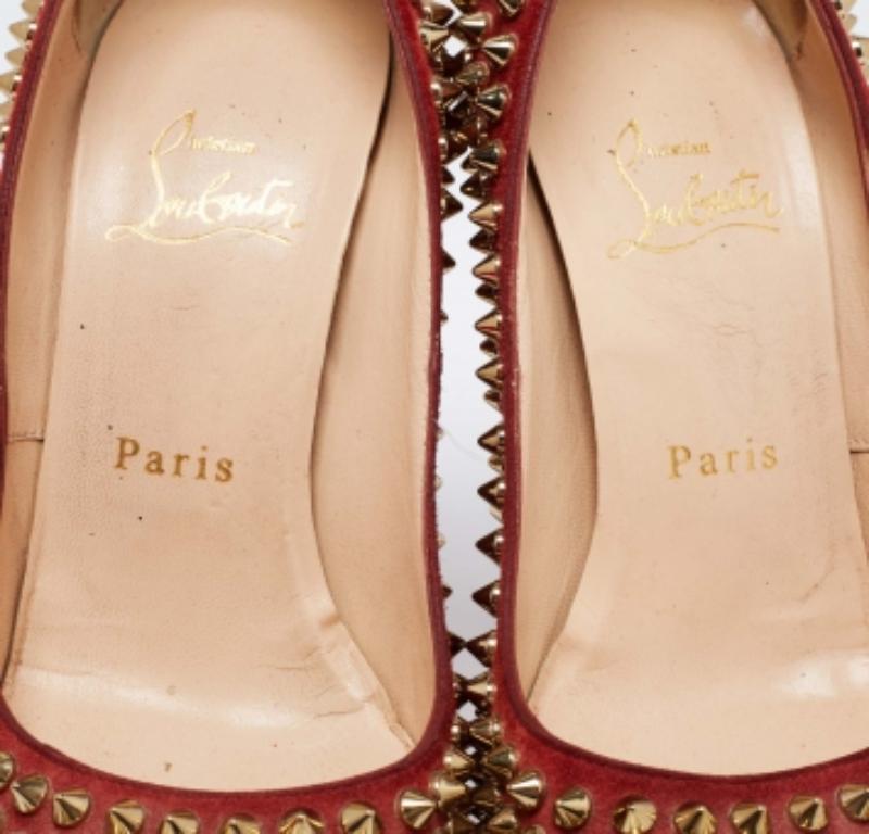 Christian Louboutin Pelo de becerro de ante Lady Peep Picos Plataforma Bombas Tamaño 36.5 en venta 4