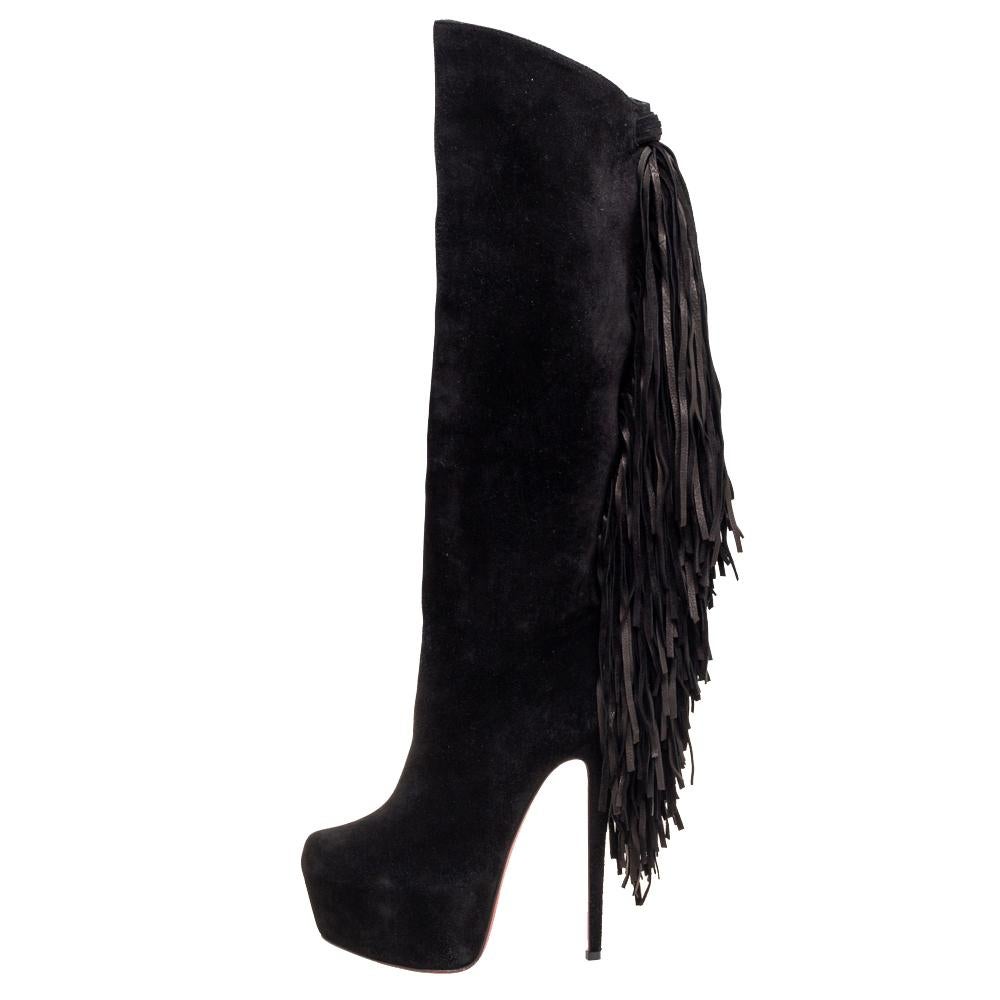 Christian louboutin shop fringe boots
