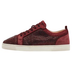 Christian Louboutin Suede Louis Junior Strass Low Top Sneakers Size 42.5