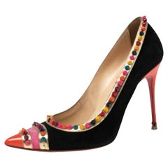 Christian Louboutin Suede & Patent Leather Malabar Hill Pumps Size 39.5