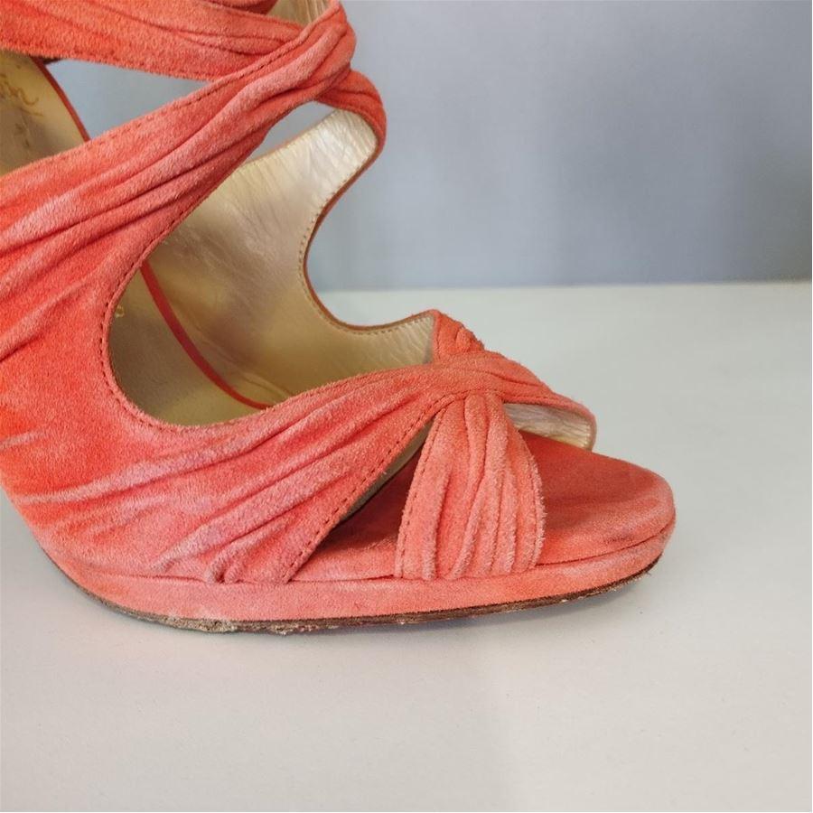 Pink Christian Louboutin Suede sandals size 37 For Sale