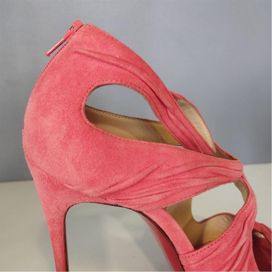 Christian Louboutin Suede sandals size 37 In Excellent Condition For Sale In Gazzaniga (BG), IT