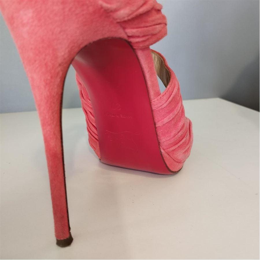Women's Christian Louboutin Suede sandals size 37 For Sale
