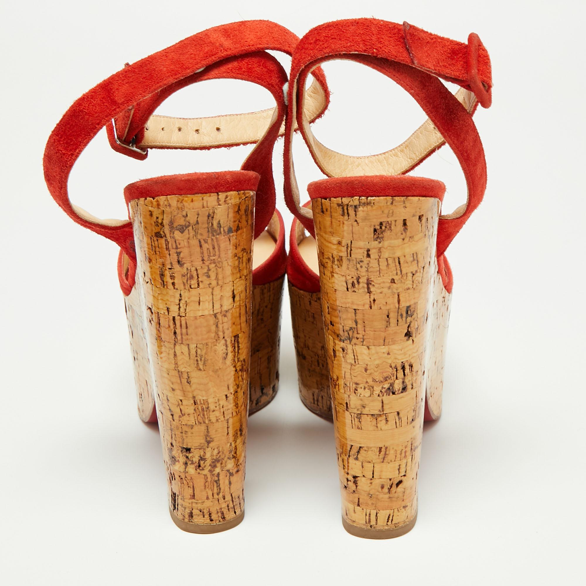 christian louboutin cork heels