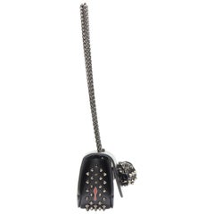 CHRISTIAN LOUBOUTIN Sweet Charity black studded spiked bow crossbody bag clutch