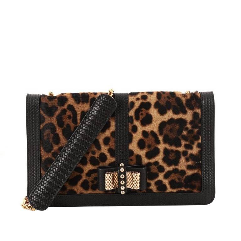 Christian Louboutin Sweet Charity Convertible Clutch Pony Hair Small 