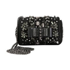 Christian Louboutin Sweet Charity Crossbody Bag Embellished Suede Mini,