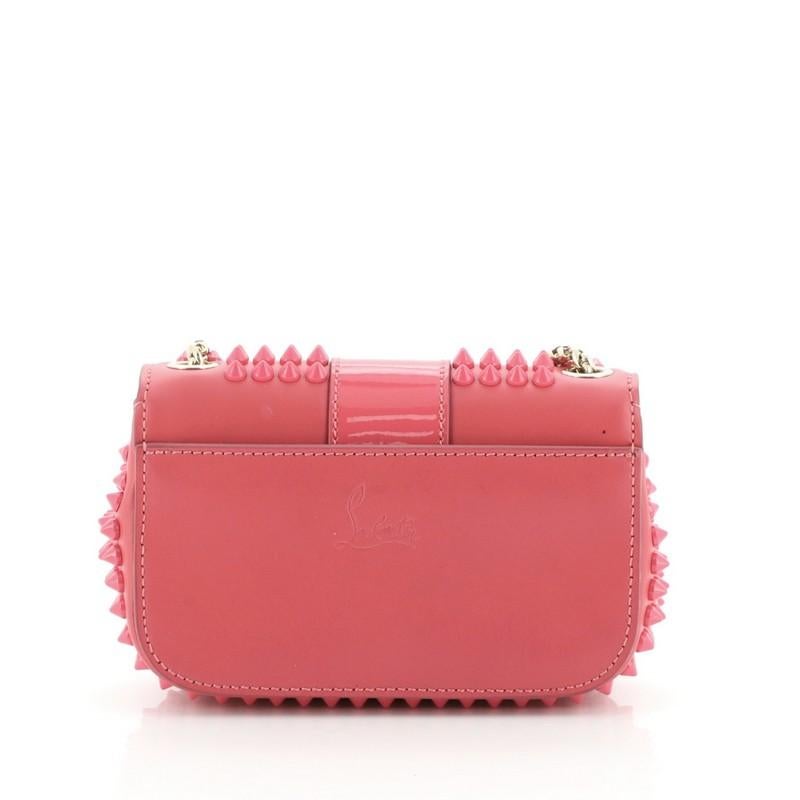 Christian Louboutin Sweet Charity Crossbody Bag Spiked Leather Baby In Good Condition In NY, NY