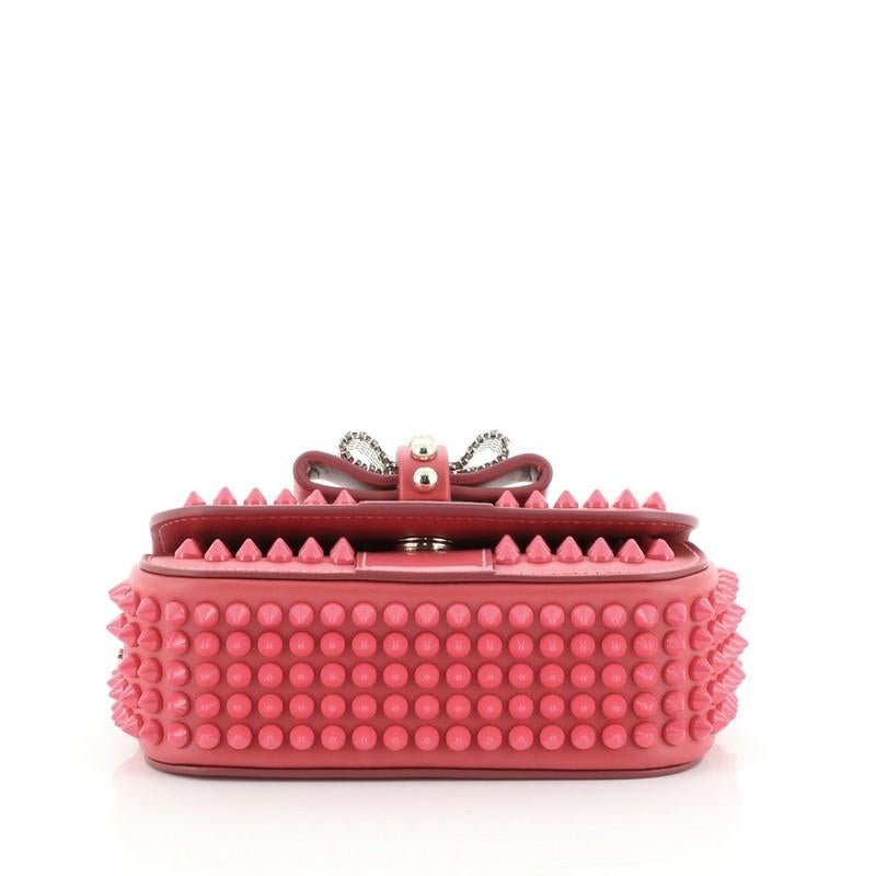 Women's or Men's Christian Louboutin Sweet Charity Crossbody Bag Spiked Leather Baby